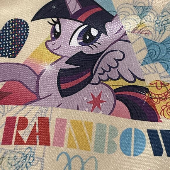 My Little Pony Pink Rainbow Magic Fabric Storage Tote Case 6x6 Satin Hasbro - Picture 10 of 10